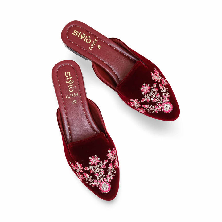 Maroon Back Open Chappal CL1854