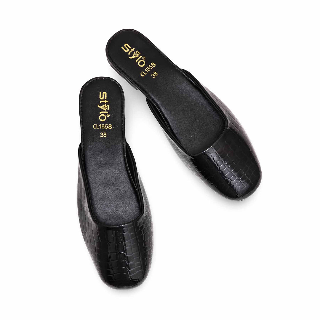 Black Back Open Slipper CL1858