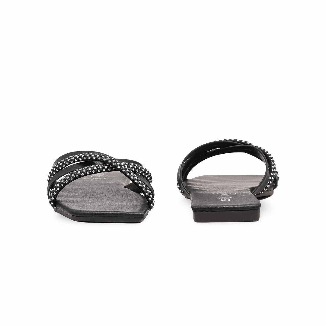 Black Casual Chappal CL1877