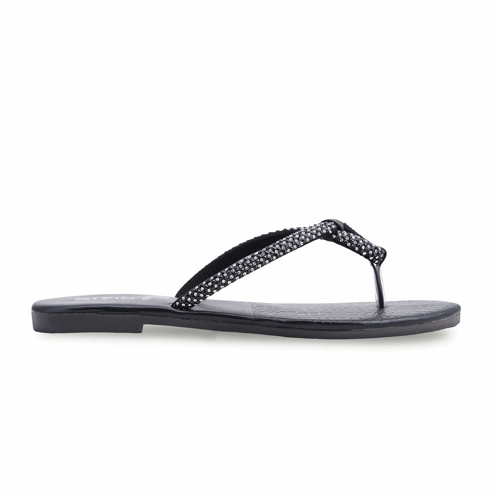 Black Casual Chappal CL1886