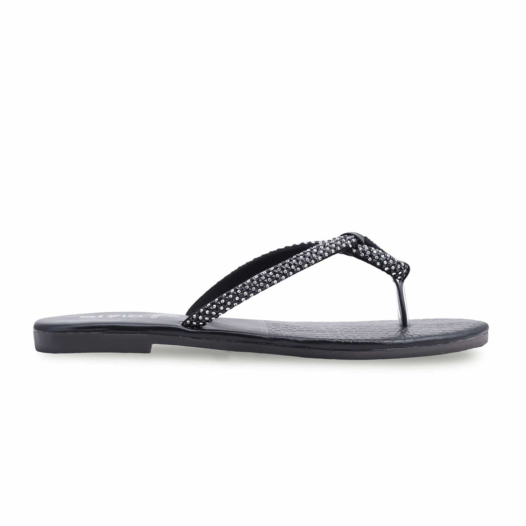 Black Casual Chappal CL1886