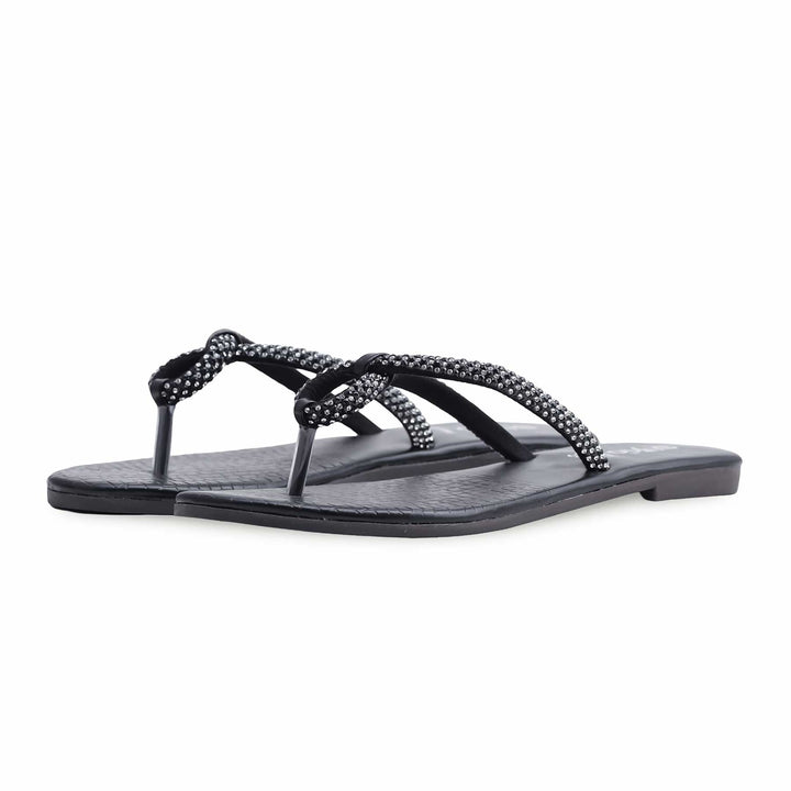 Black Casual Chappal CL1886