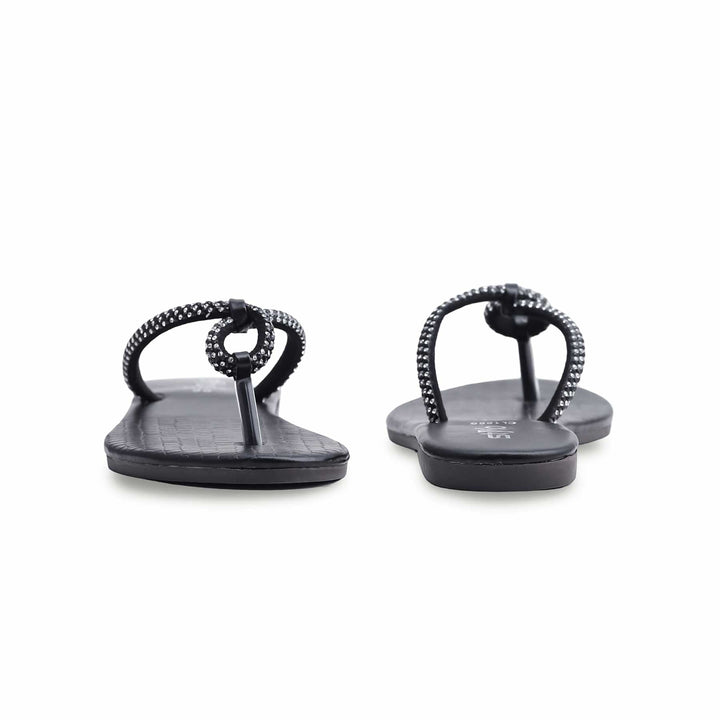Black Casual Chappal CL1886