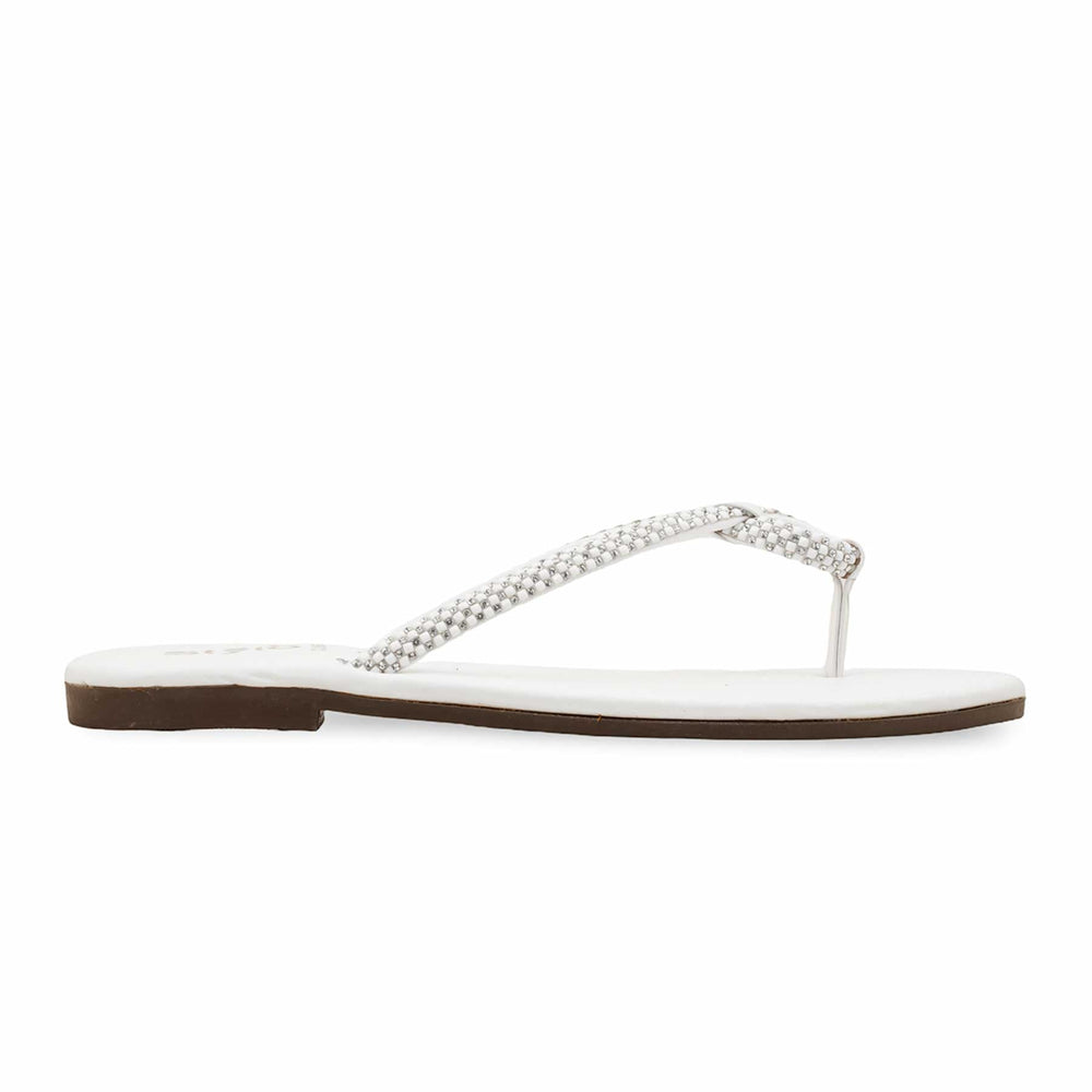 White Casual Chappal CL1886
