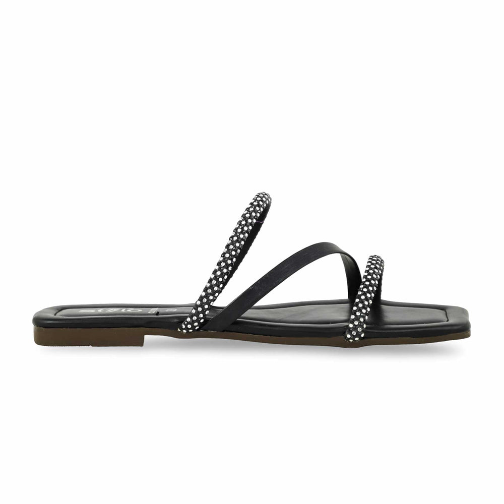 Black Casual Slipper For Women CL1890