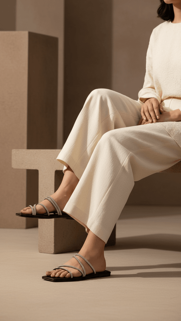 Black Casual Chappal CL1892