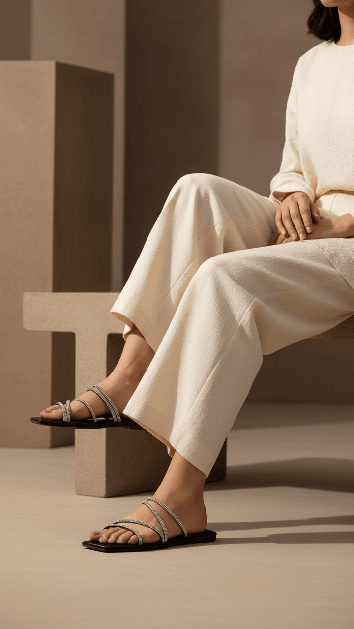 Black Casual Chappal CL1892