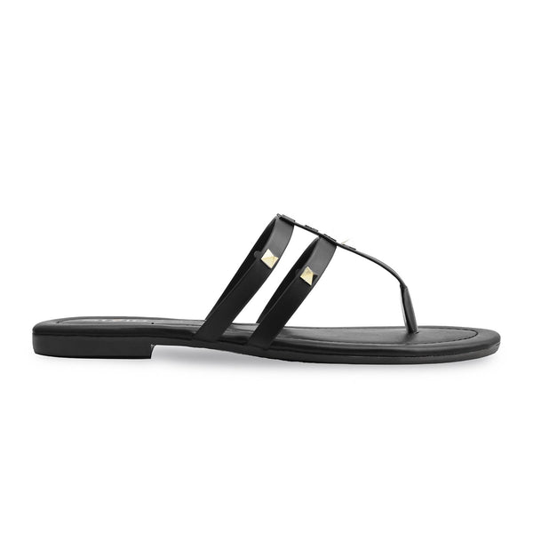 Black Casual Chappal CL1893