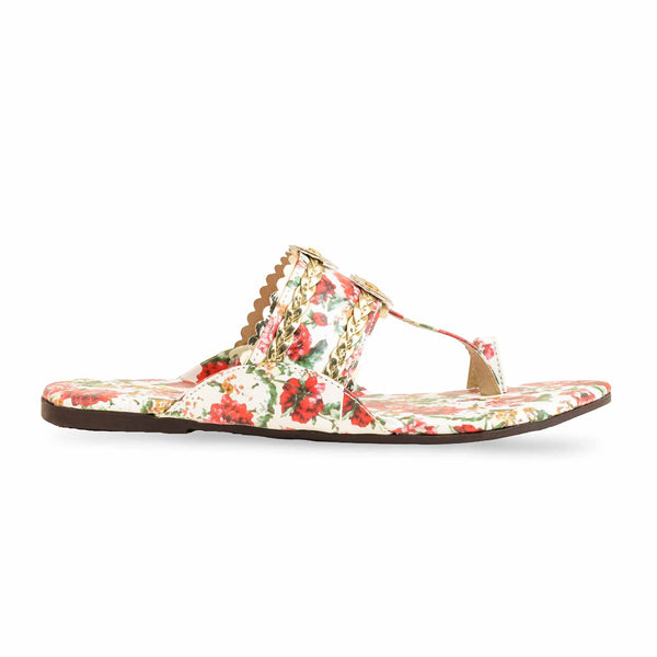Red Casual Female Chappal CL1927