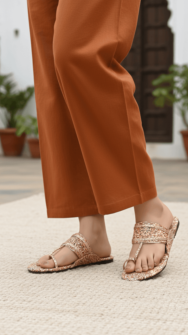 Rust Casual Chappal For Ladies CL1928