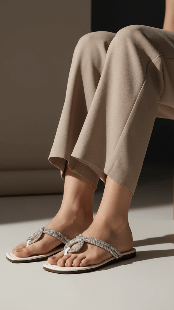 White Casual Chappal CL1934