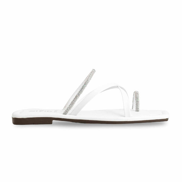 White Casual Chappal CL1936