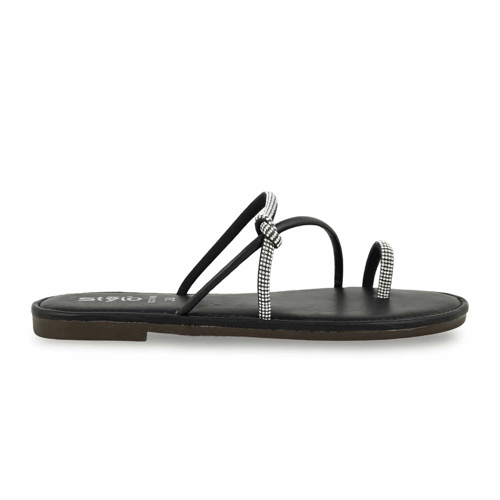 Black Casual Chappal CL1948