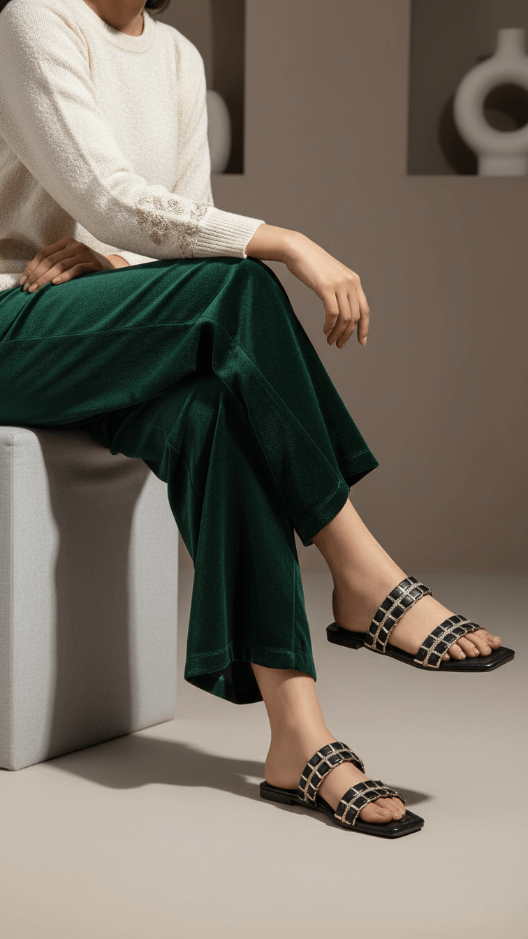 Black Casual Slipper CL1949
