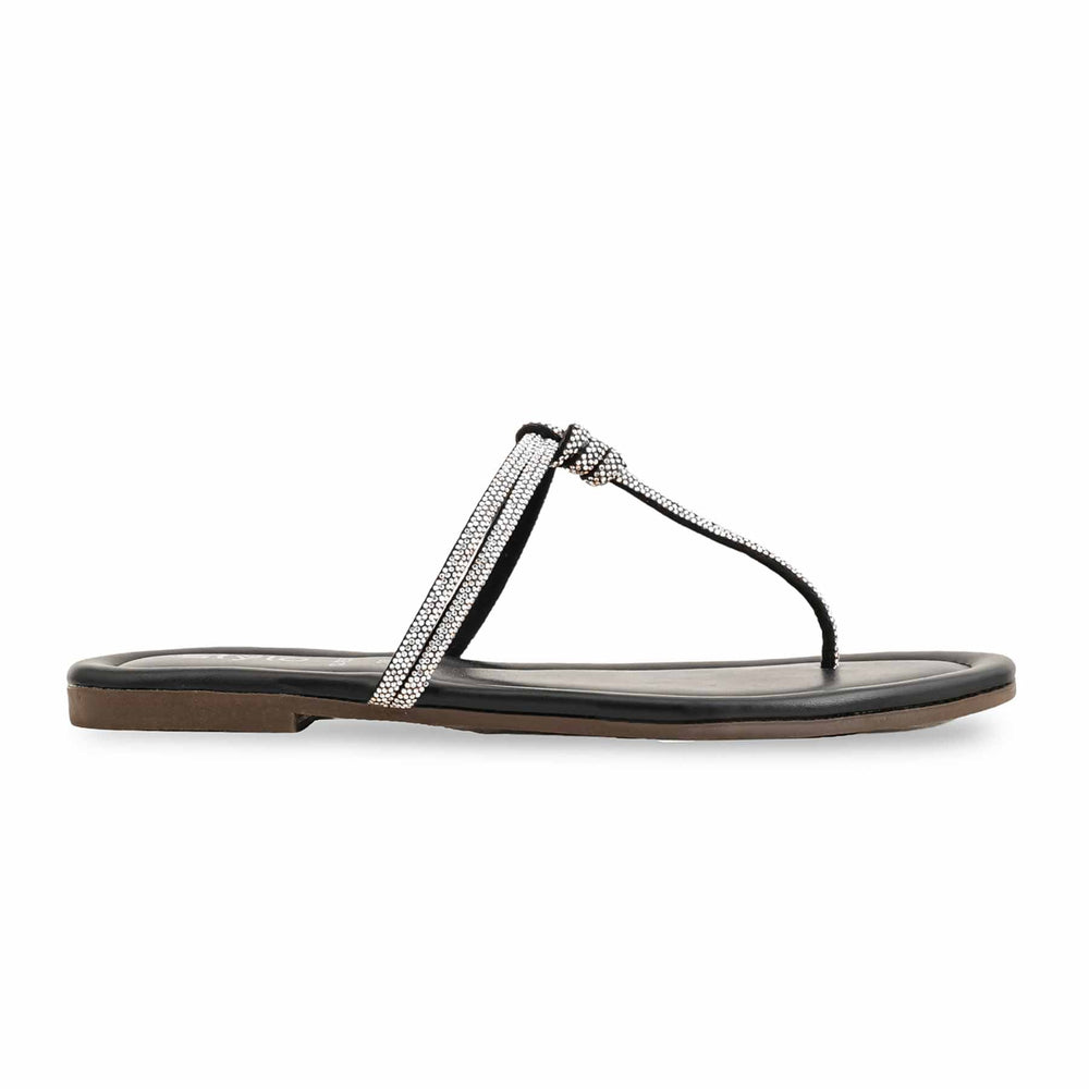 Black Casual Chappal For Women CL1959