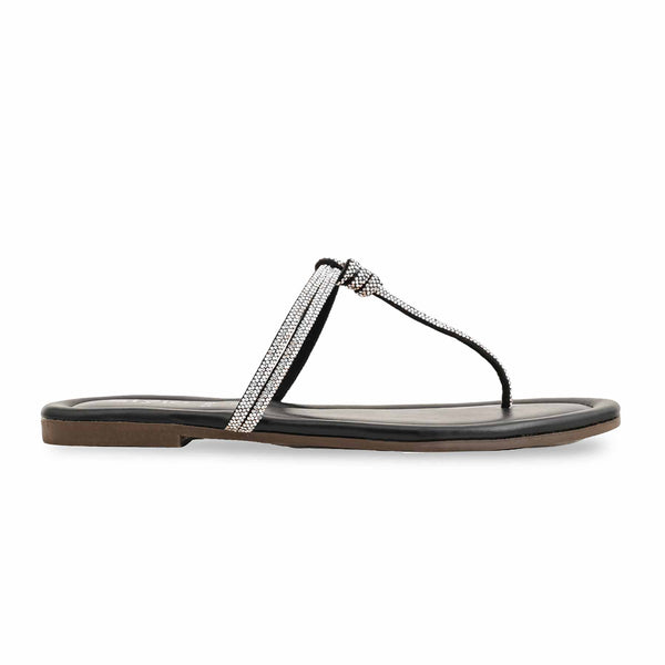 Black Casual Chappal For Women CL1959