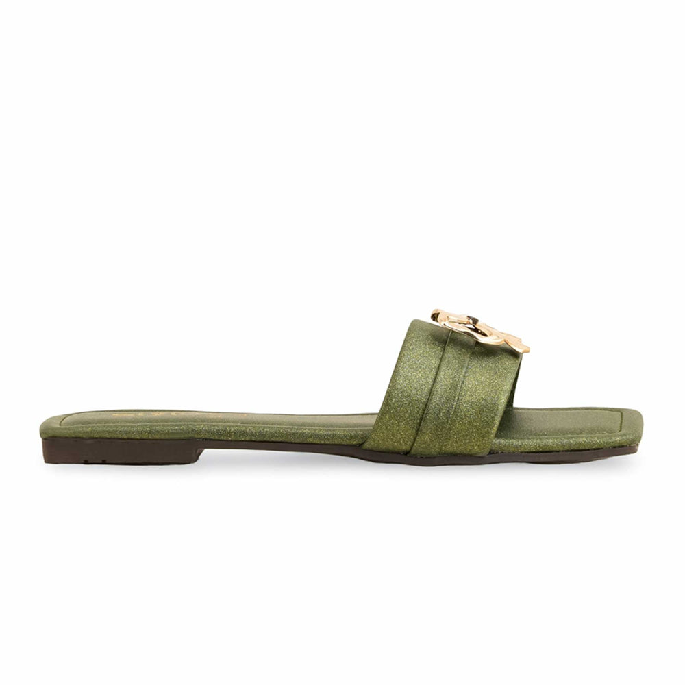 Green Casual Women Slipper CL1970