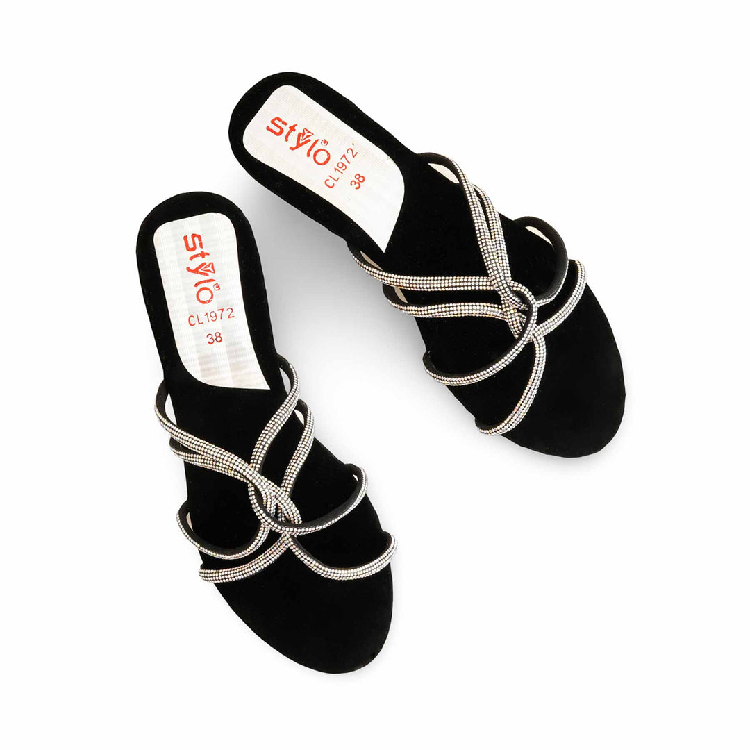 Black Casual Slipper For Ladies CL1972