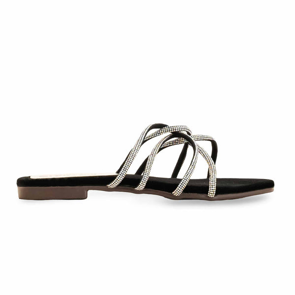 Black Casual Slipper For Ladies CL1972