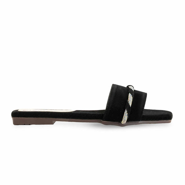 Black Casual Slipper For Women CL1973