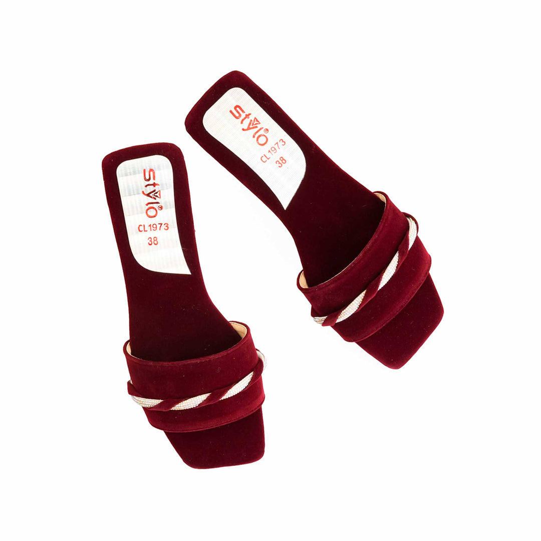 Maroon Casual Slipper For Ladies CL1973