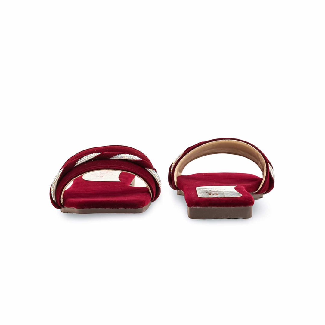 Maroon Casual Slipper For Ladies CL1973