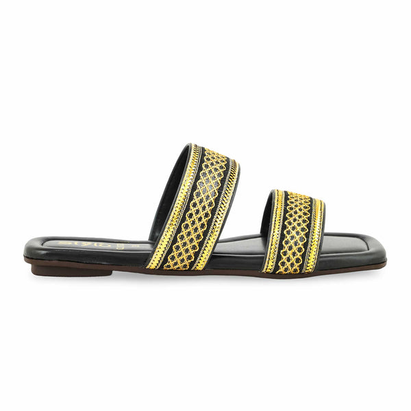 Black Casual Slipper CL1974