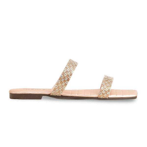 Peach Casual Slippers For Ladies CL1997