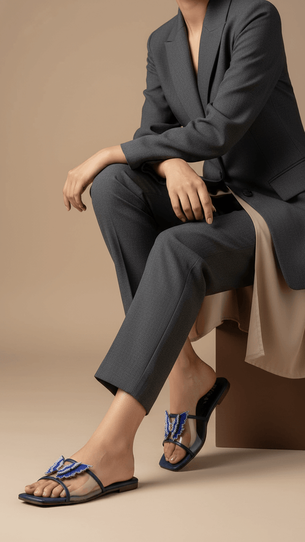 Navy Casual Slipper For Women CL1998