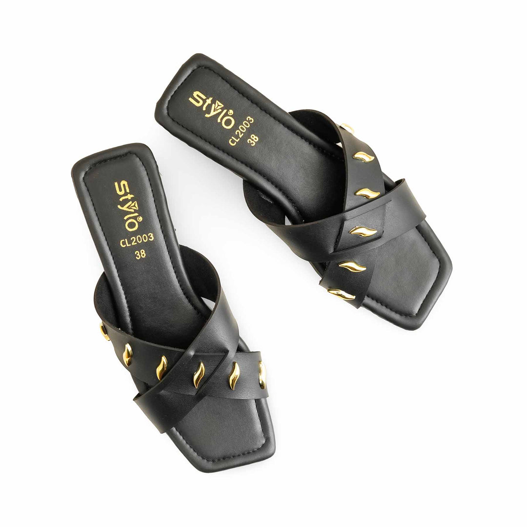 Black Casual Slipper For Ladies CL2003
