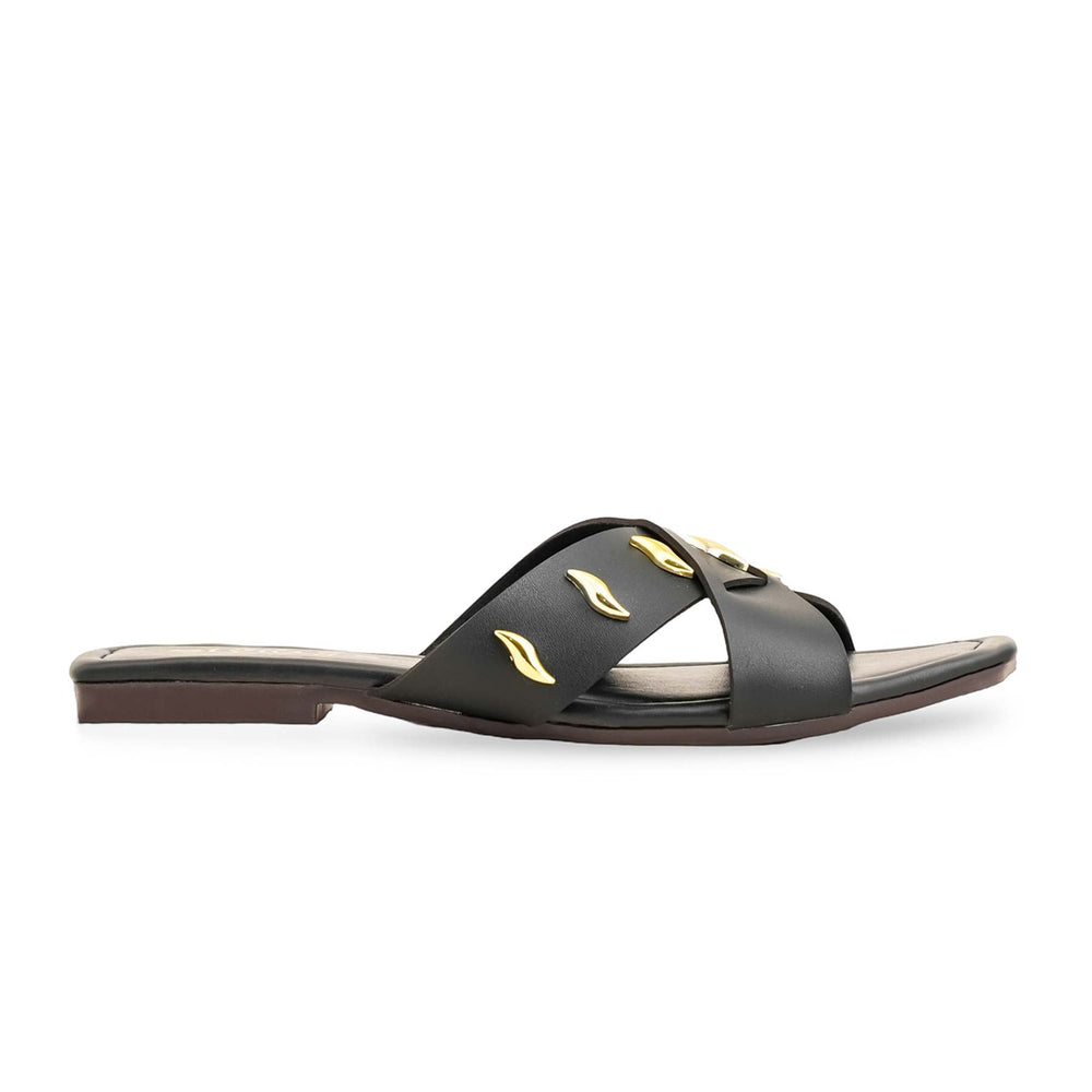 Black Casual Slipper For Ladies CL2003