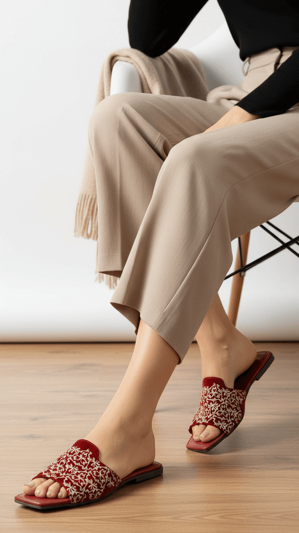 Maroon Casual Slipper CL2005