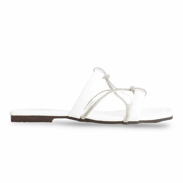 White Casual Women Slipper CL2024