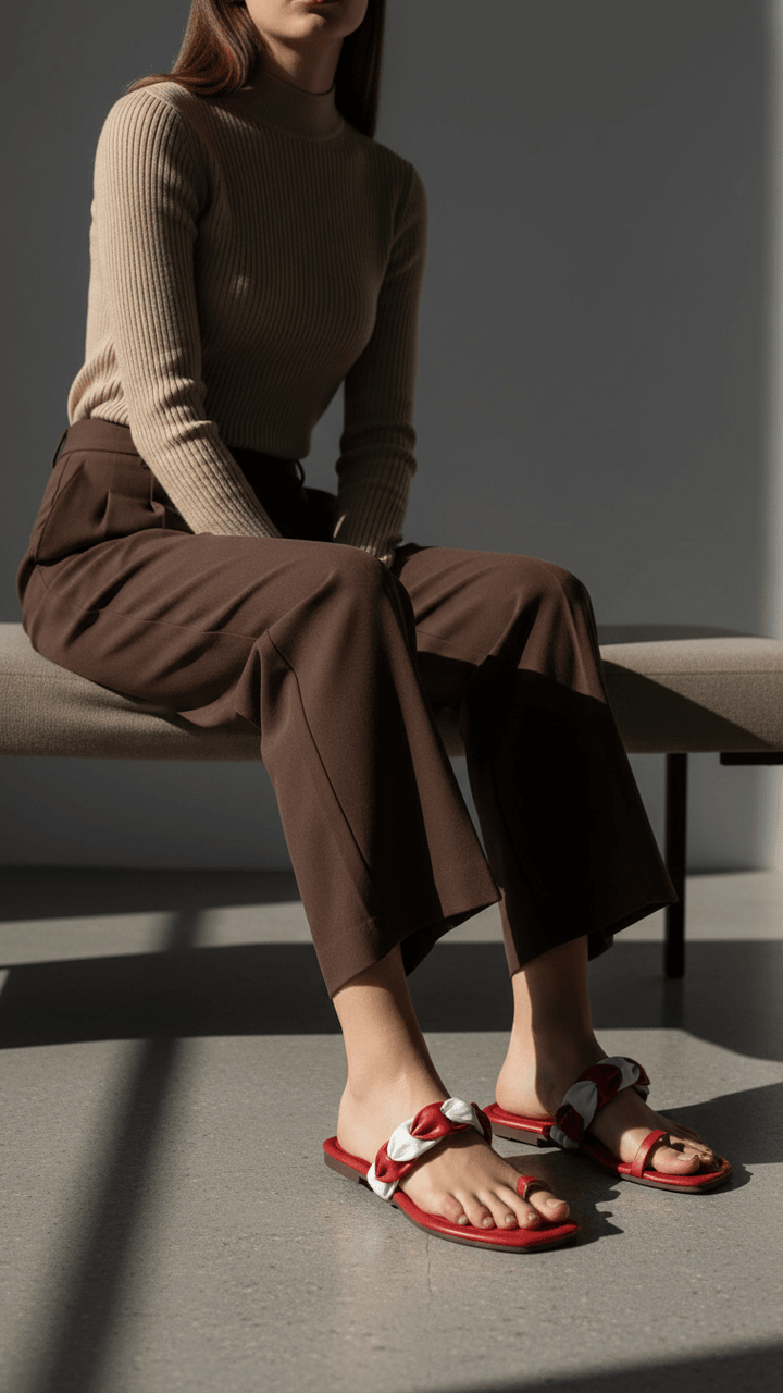 Maroon Casual Chappal For Ladies CL2031