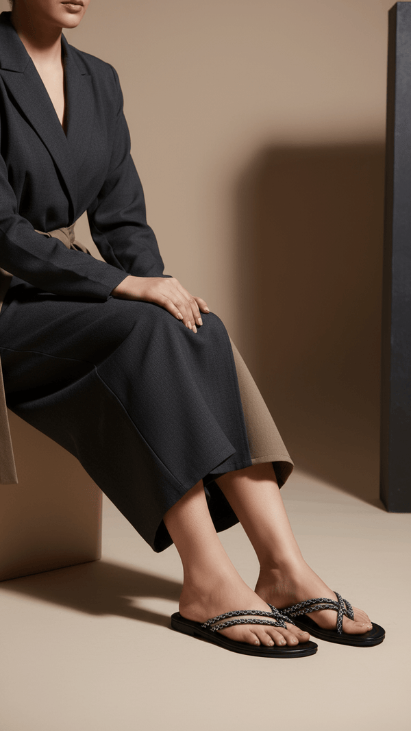 Black Casual Women Chappal CL2033