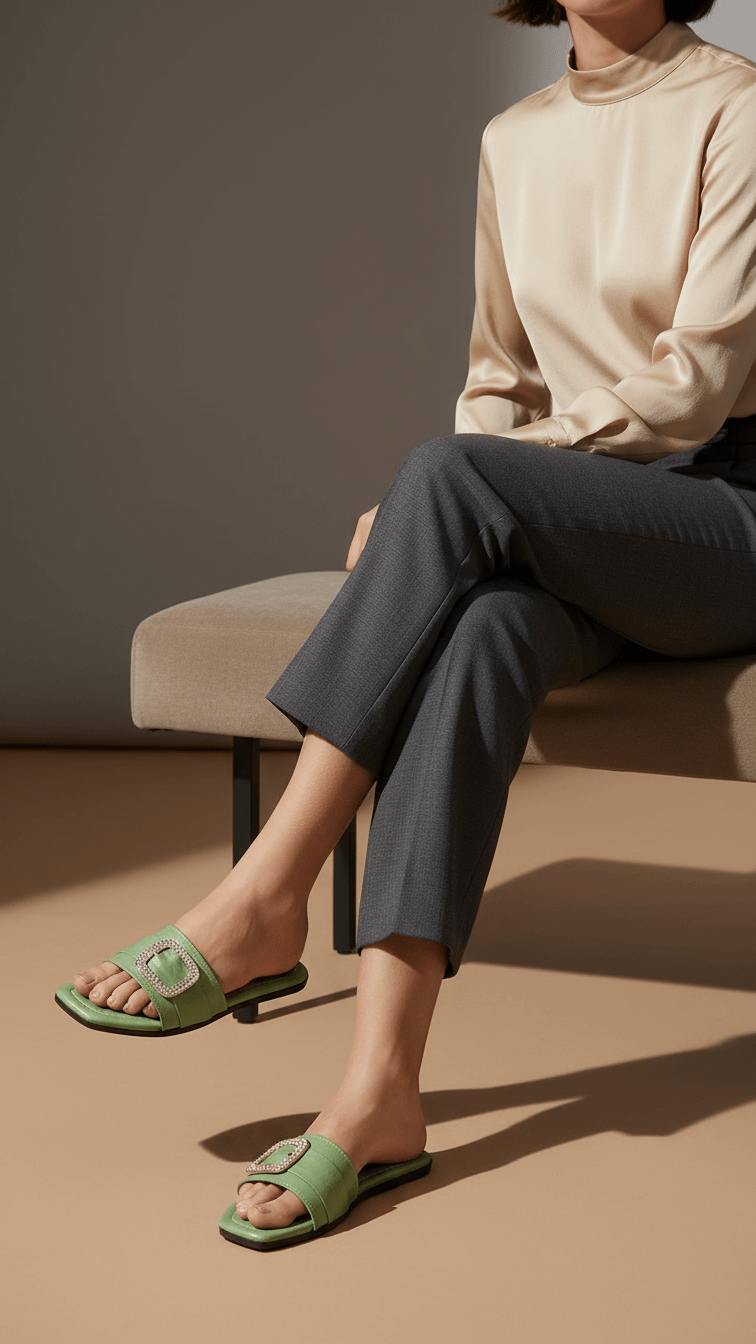 PISTAGREEN Casual Slipper For Ladies CL2038