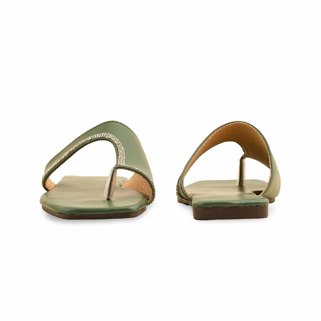Green Casual Chappal CL2042