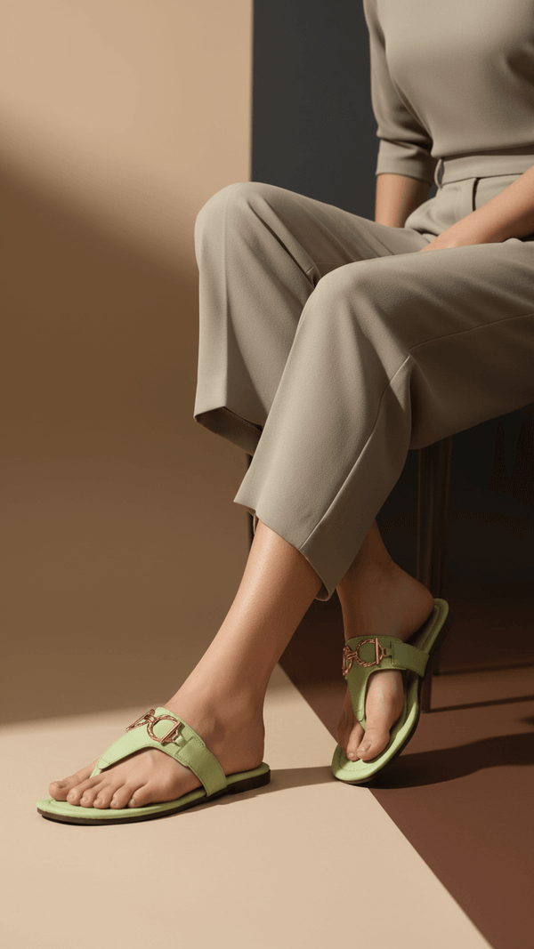 Green Casual Chappal CL2046