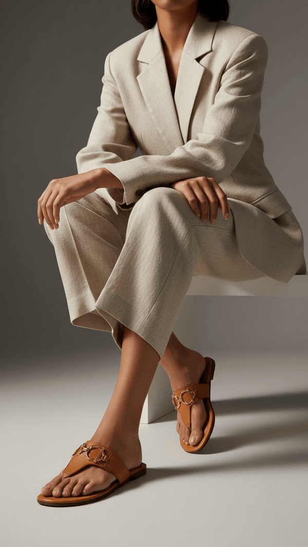 Tan Casual Chappal CL2046