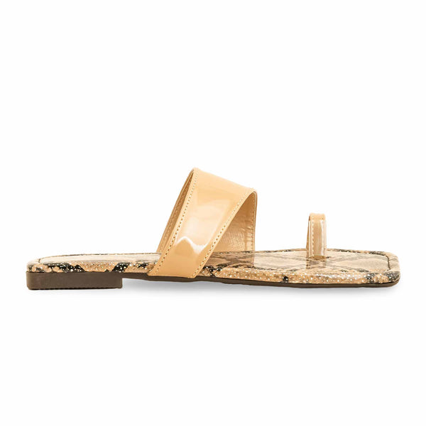 Beige Casual Chappal For Ladies CL2048