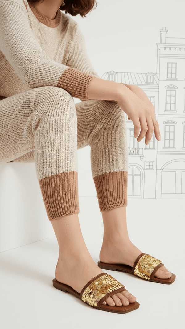 Brown Casual Slipper For Ladies CL2059