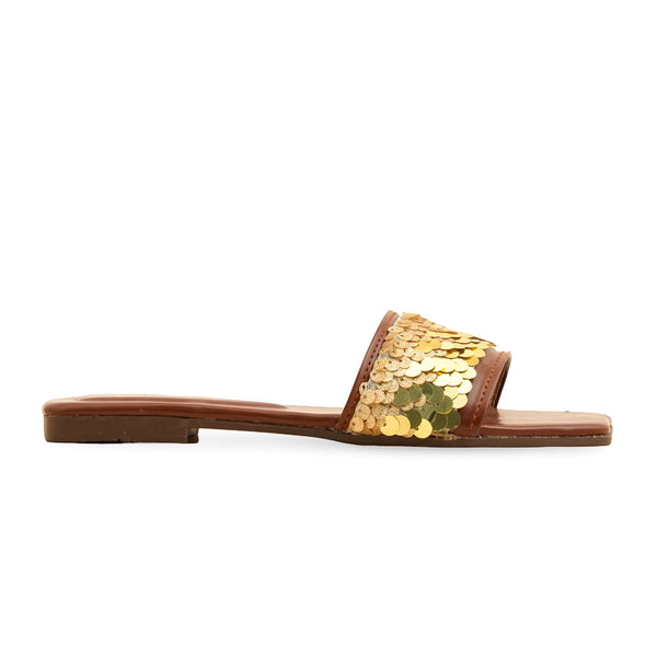 Brown Casual Slipper For Ladies CL2059