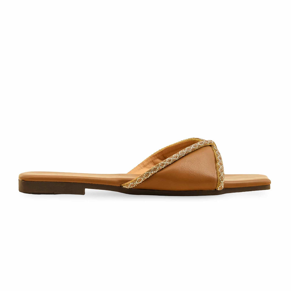 Beige Casual Slipper For Women CL2065