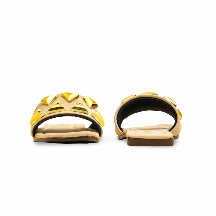 Golden Casual Slipper For Women CL2074
