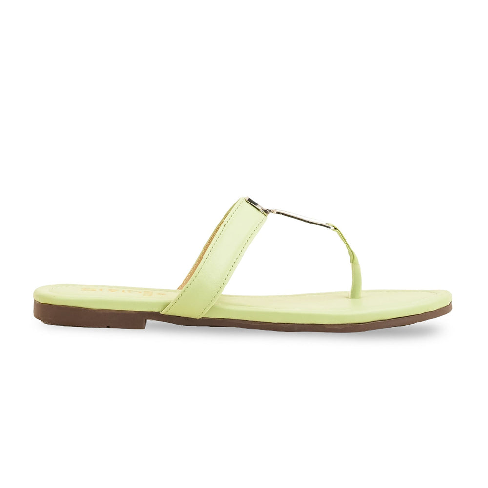 Green Casual Women Chappal  CL2082