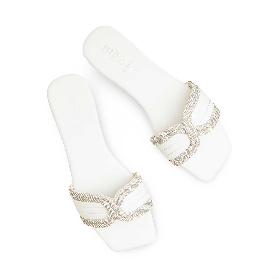 White Casual Slipper CL2093