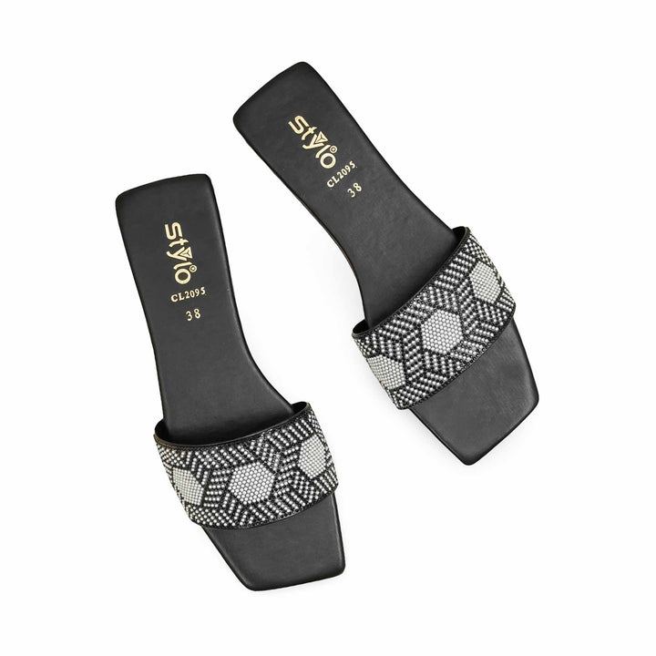 Black Casual Slipper For Ladies CL2095