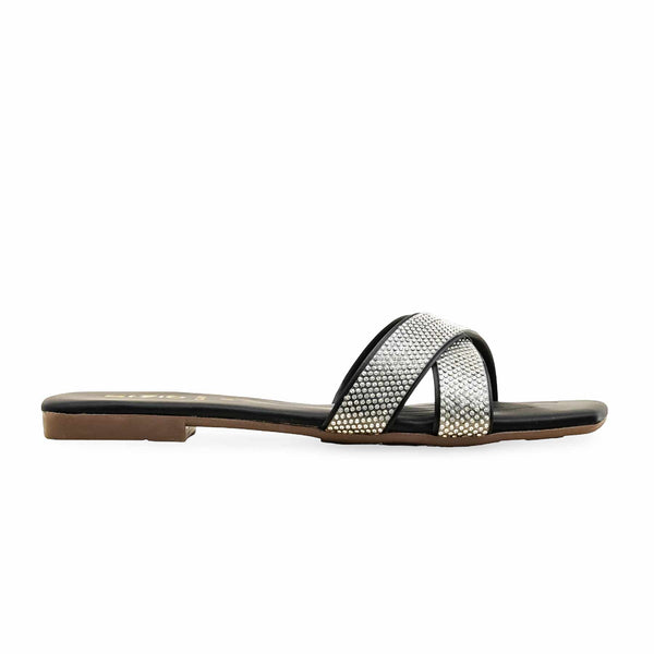 Black Casual Slipper CL2097