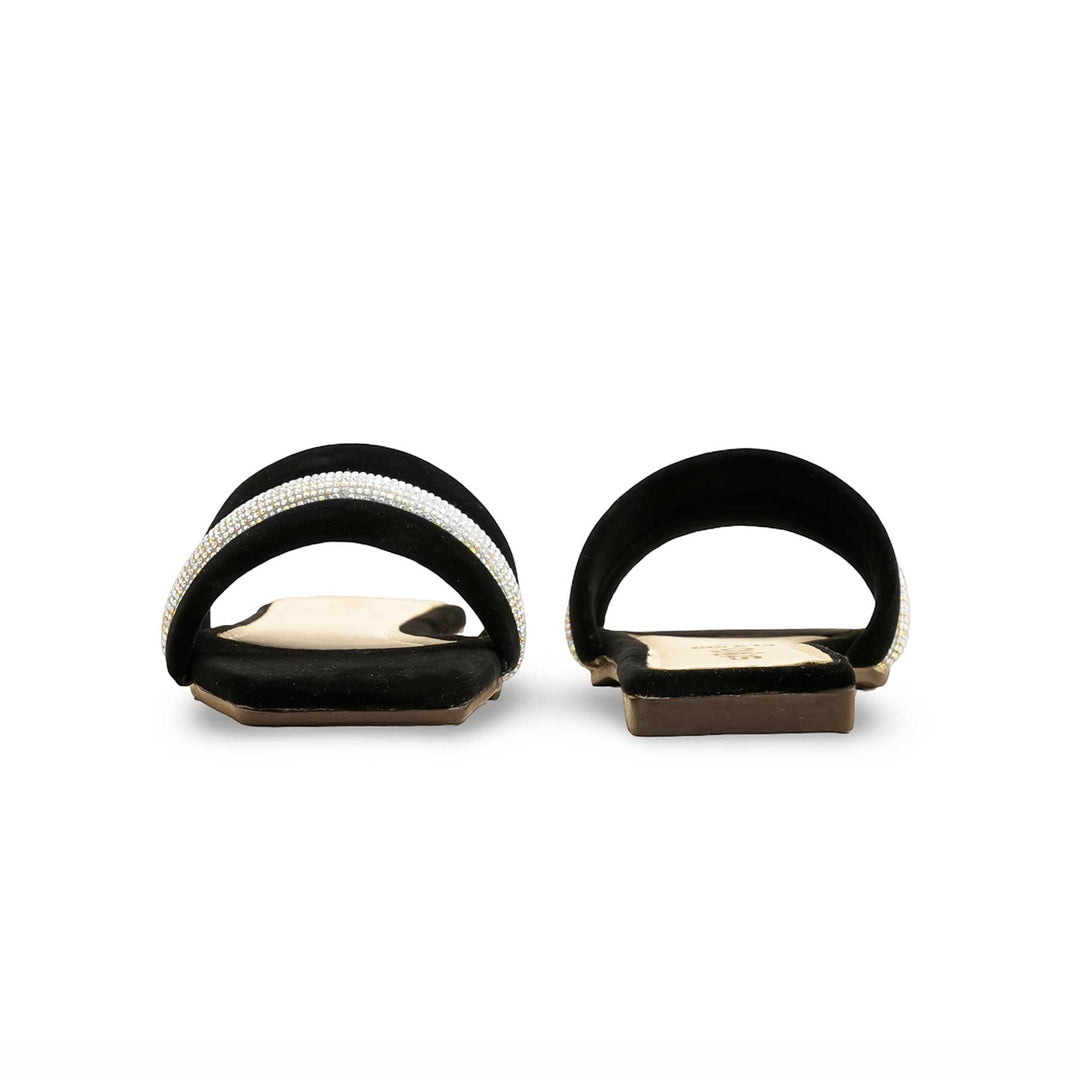 Black Casual Slipper For Ladies CL2100