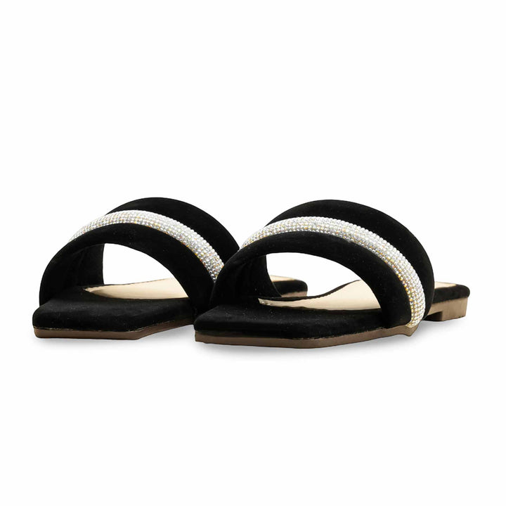 Black Casual Slipper For Ladies CL2100